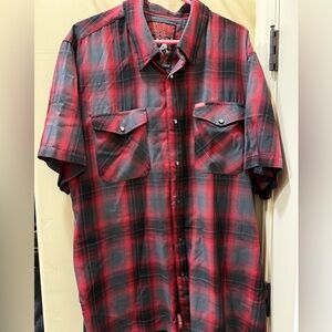 DIXXON Red and Black Plaid Flannel